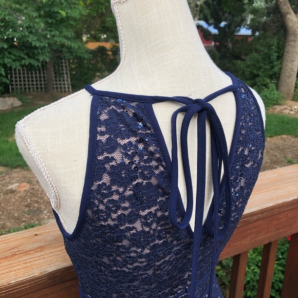 DB Established 1962 Blue Sequin Lace MIDI Dress, 4 - Picture 8 of 11